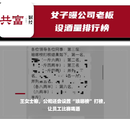 有點離譜！公司設置“酒量排行榜”？這合理合法嗎？